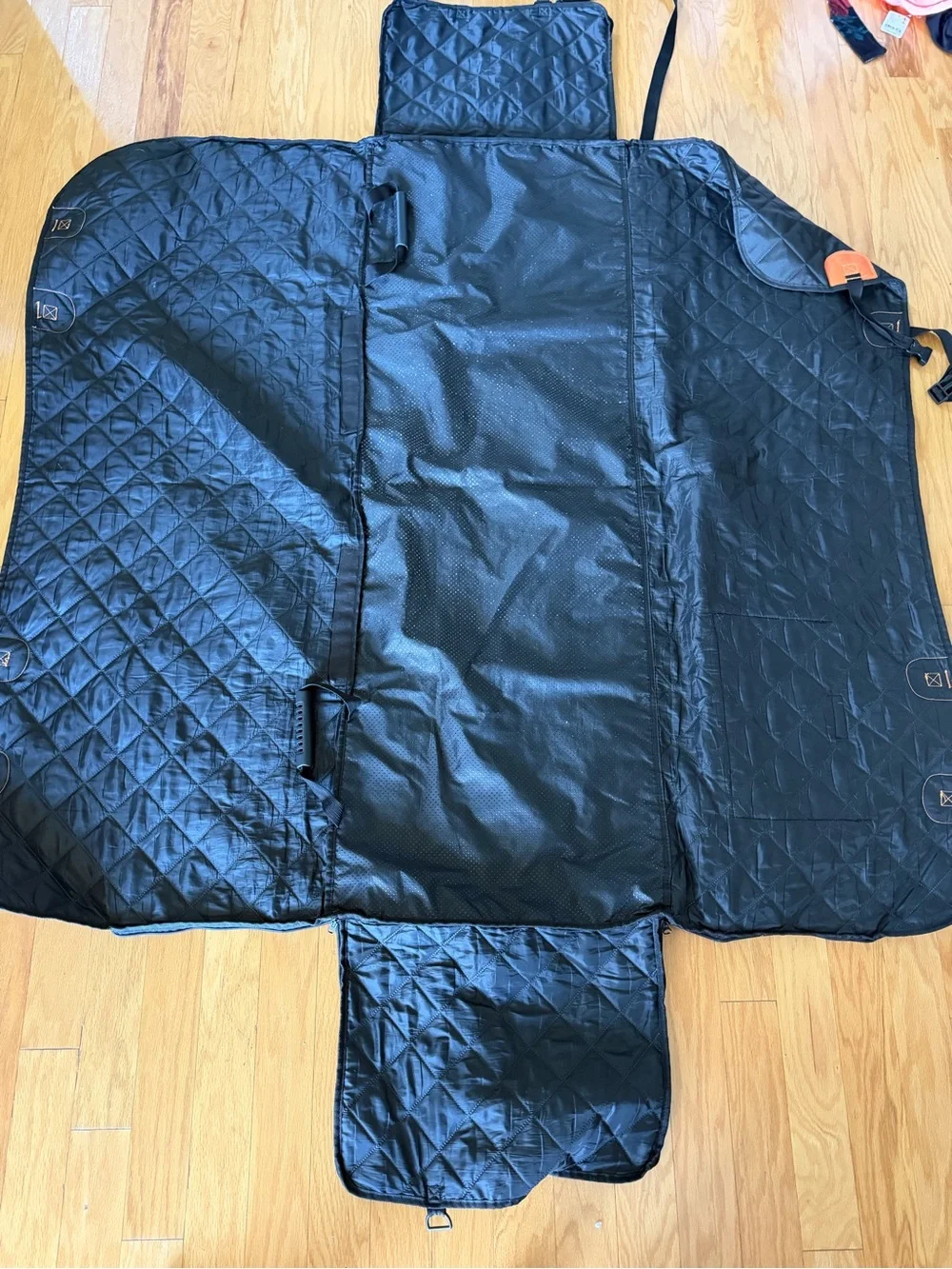 Universal Black & Tan Quilted Dog Car Seat Cover - Pets Travel Protector